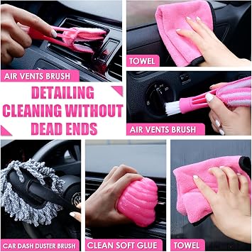 36PCS Car Cleaning Kit, Complete Car Cleaning Supplies with 2 car Vacuum for Deep Cleaning
