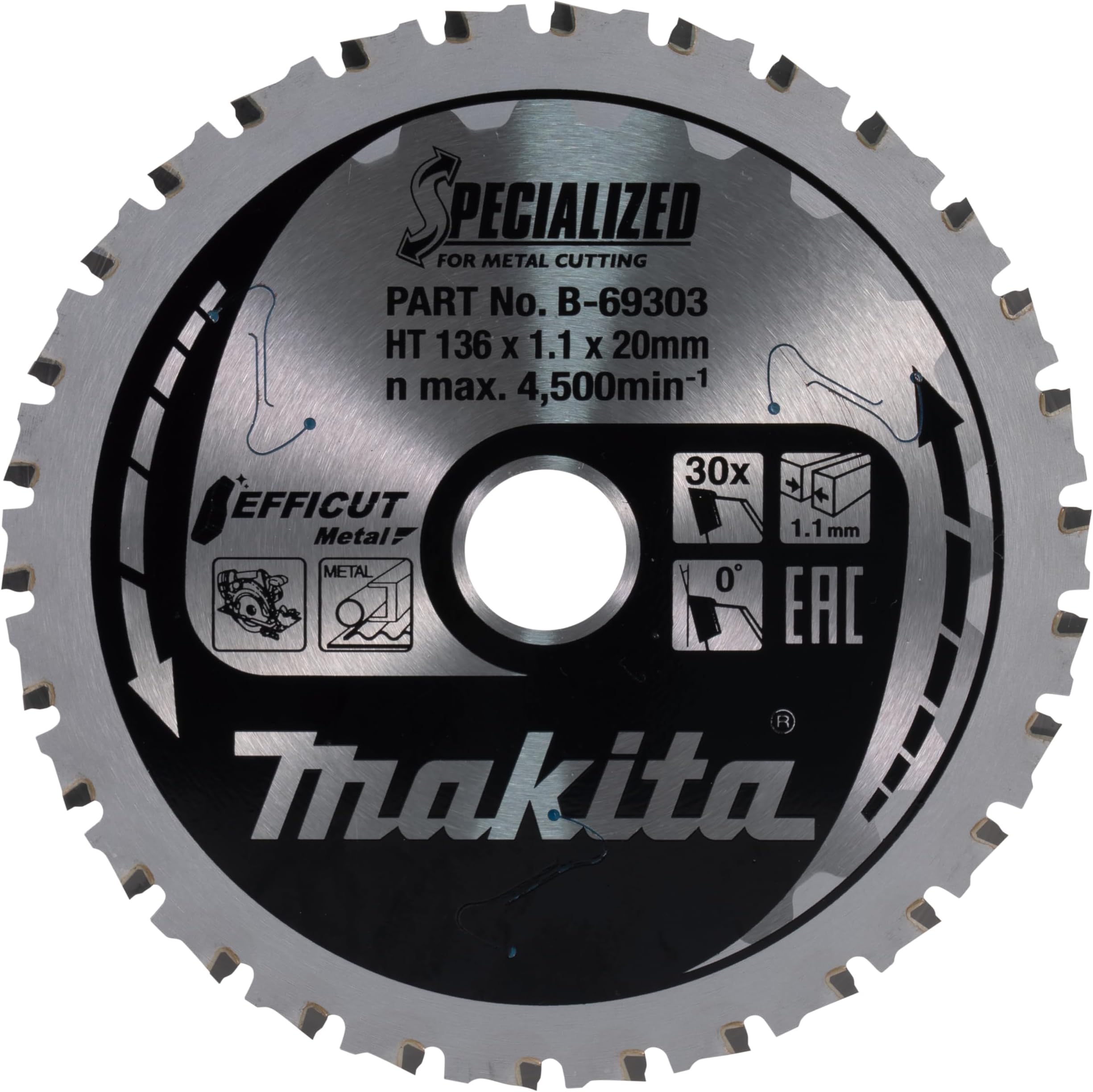 B-69244 5-7/8" 33T Carbide-Tipped Max Efficiency Saw Blade, Metal/General Purpose
