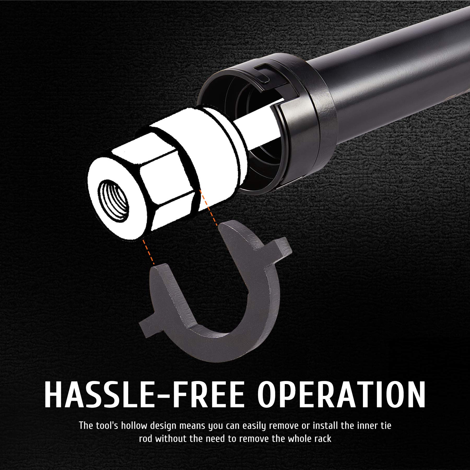 Orion Motor Tech Inner Tie Rod Removal Tool Kit, SAE and Metric Sizes