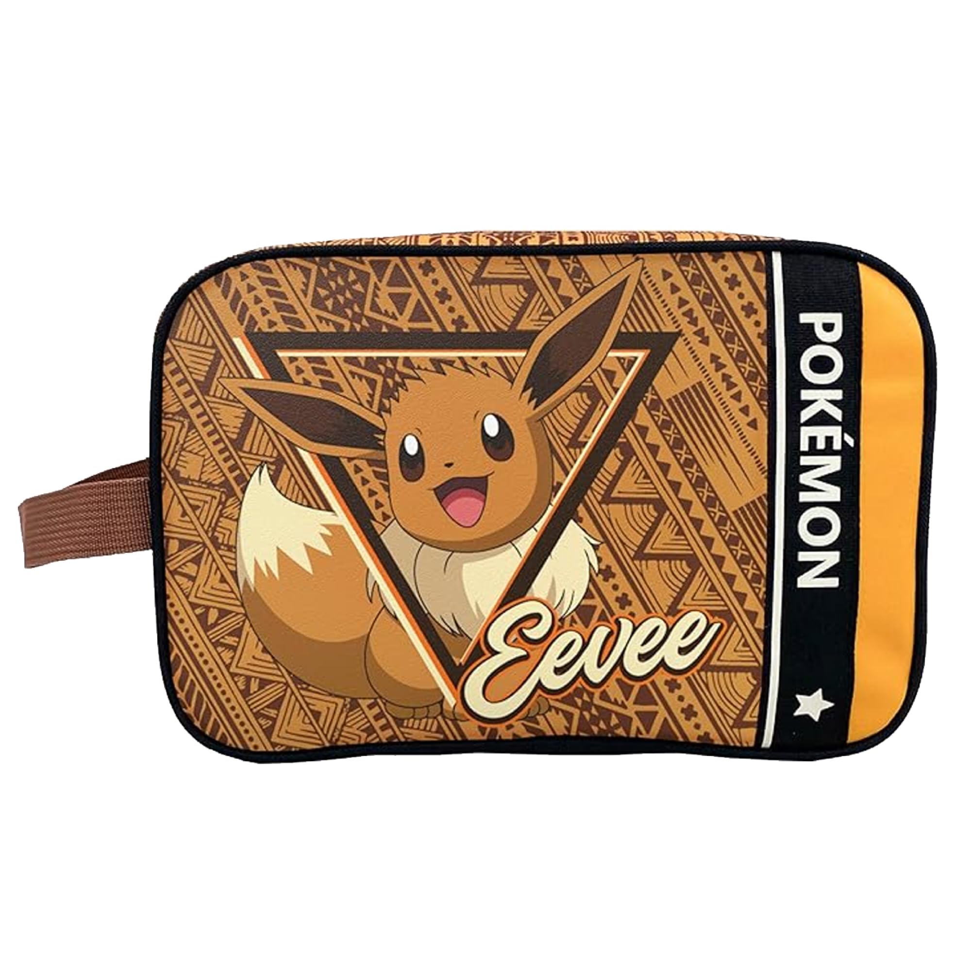 CYPBRANDS CyP Brands- Pokémon- Neceser, Bolsa de Viaje, Bolsa de Aseo, Unisex, Color Marrón. Zapatillero, Eevee, Producto Oficial