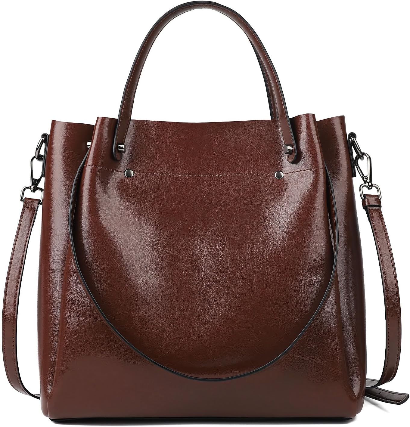 imeetu Genuine Leather Tote Bag for Women, Crossbody Bag, Shoulder Bag