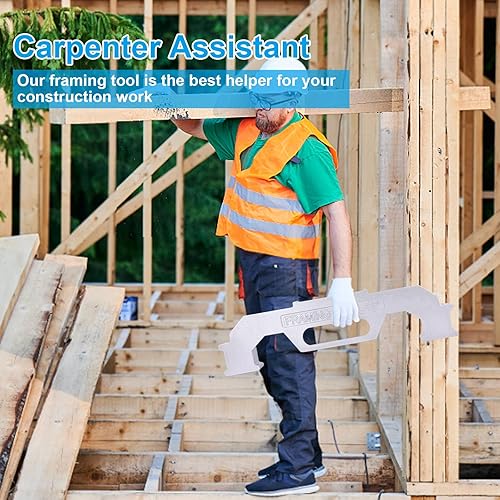 Miniatura 5 de TopDirect Herramientas de marco de 16 pulgadas, plantilla de medición de precisión, herramienta de diseño de pernos de pared, herramienta de