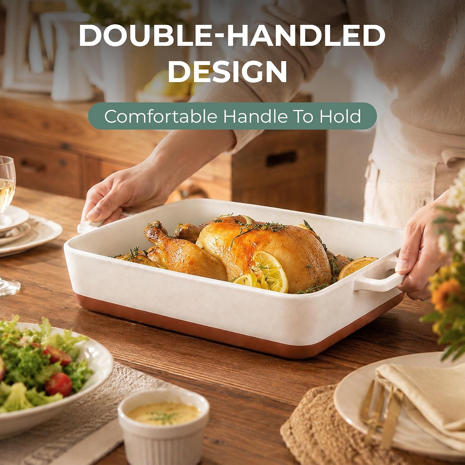 Ceramic Baking Dishes Set (13''/11''/9.6'')