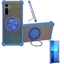 Case Compatible for Solana Mobile Seeker Phone Case Cover [with 1* Tempered Glass Screen Protector] Hybrid Case[360Ring Support, Magnetic] CX-09-LAN
