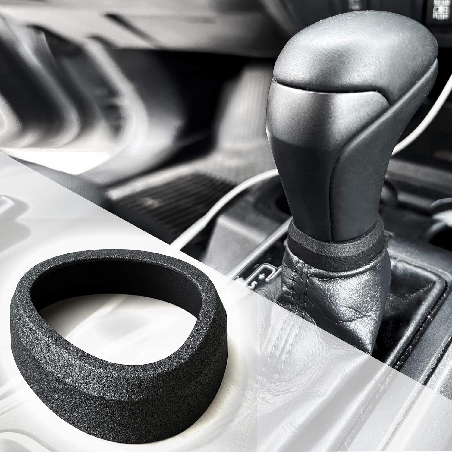 Dubbs Hardware - Tacoma Shift Knob Trim Cover - Allows for Aftermarket Shifter Knob - Interior Gear Shifter Cover for Accessories - Fits Manual 2016+ Tacoma