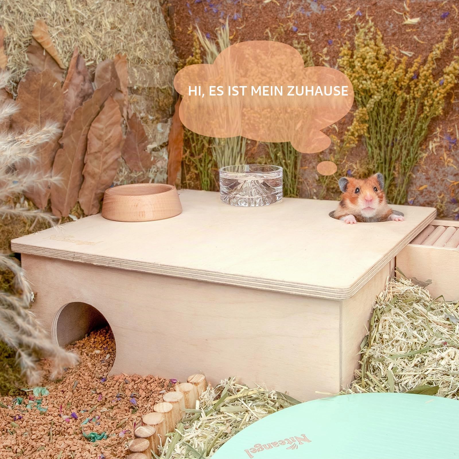Niteangel Birkenkammer-Labyrinth-Hamsterversteck – kleine Haustiere, Waldhaus, Lebensräume, Dekoration für Hamster, Mäuse, Rennmäuse, Mäuse, Mäuse, Mäuse, Mäuse, Mäuse