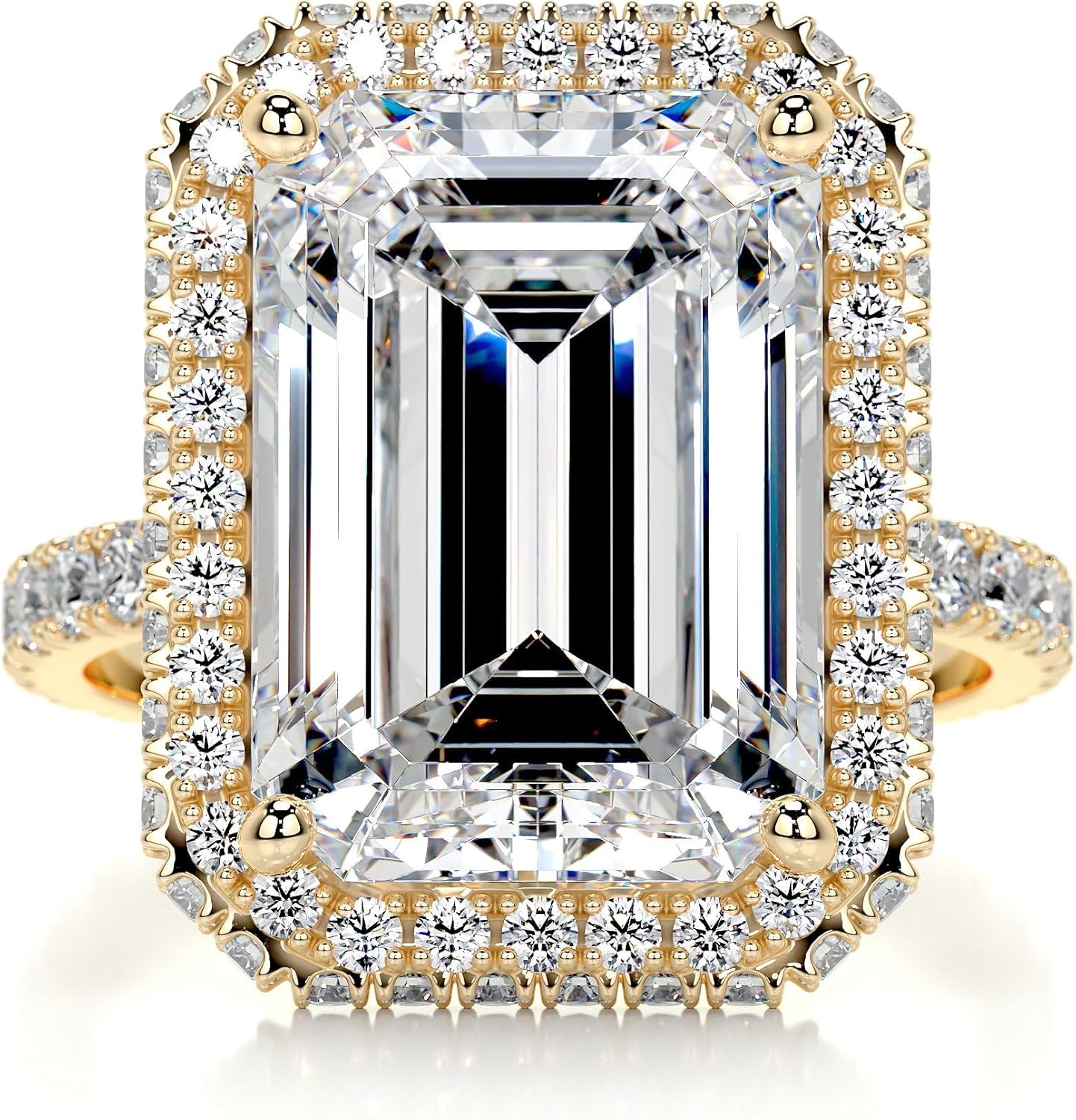 8 | 9 | 10 | 11 Ct Emerald Moissanite Engagement Ring 10k 14k 18k Gold & 925 Sterling Silver Vintage Moissanite Ring Christmas Gift For Women