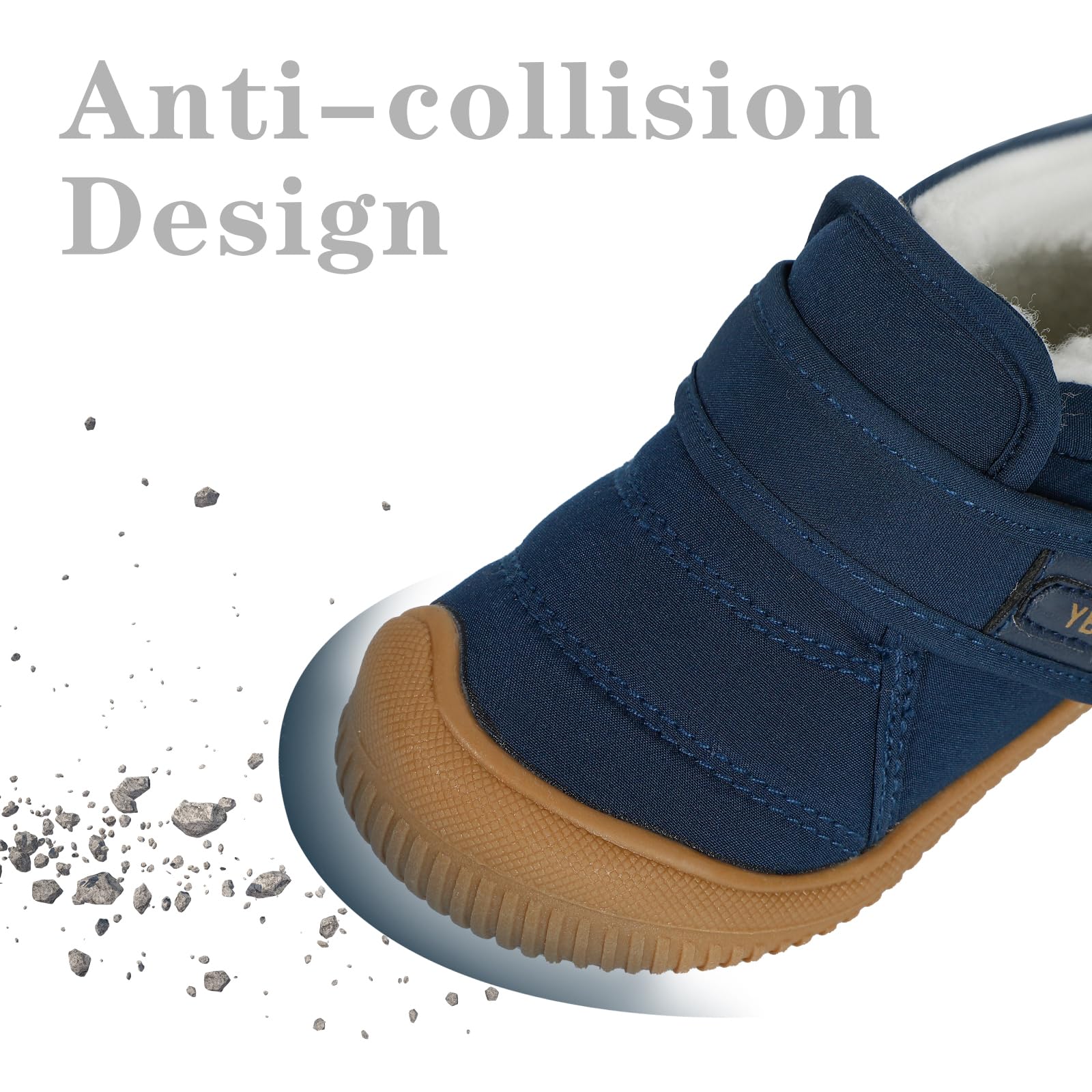 1-5 Année Hiver Bottines Bebe Garçon Fille Chaud Chaussures Pour Enfant Tout-petit Fourrée Doublure Antidérapant