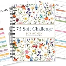 HAMIEW 75 Soft Challenge Journal for Women - A5 Spiral 75-Day Habit Tracker Planner, 108-Page Full-Color Daily Logs, Weekly Reviews, Meal Water Workout Reading Tracker