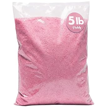 Podzly Decorative Bulk Craft Sand 5 lb Pink Fine Grain Colored Sand for Crafts, Vases, Centerpieces, Wedding Decor, Party Displays, Classroom Activities & DIY Projects for Kids and Adults