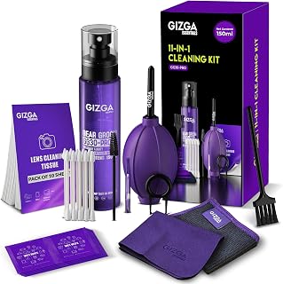 Gizga Pro Series 11-in-1 Cleaning KIT - 150ml Cleaning Spray, Air Blower, 50-Lens Tissues, Swabs & Wipes, Brushes, Key Pul... Price In India