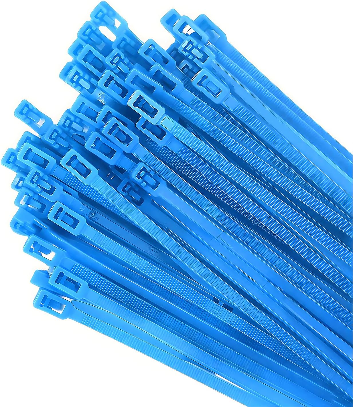 250 Count 10 Inch Reusable Cable Ties Blue ?Heavy Duty Releasable Zip Ties, 36 LBS for Electronics, Gardening, and Multi Purpose Bundling