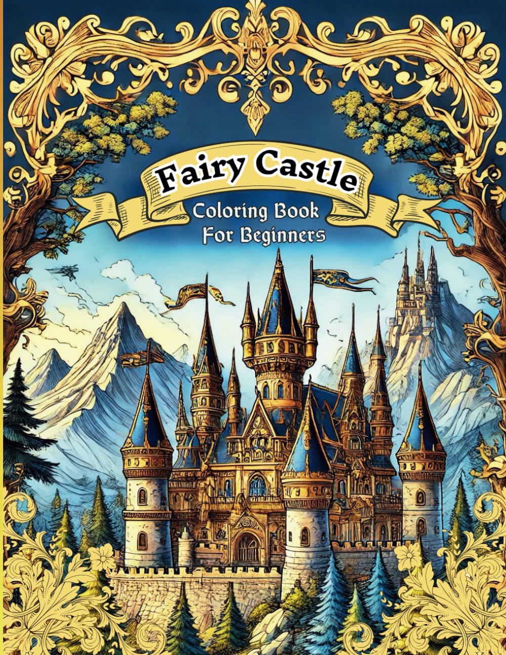 30 Unique Fairy Castle Coloring Book for Beginners: A Magical Journey into the World of Castles and Fairies – Perfect for Relaxation and Creativity