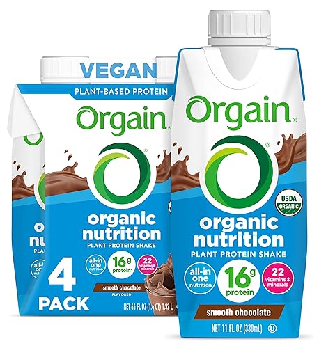 Miniatura 1 de Orgain Batido nutricional vegano orgánico a base de plantas, chocolate suave, reemplazo de comidas, 0.56oz de proteína, 22 vitaminas y minerales,