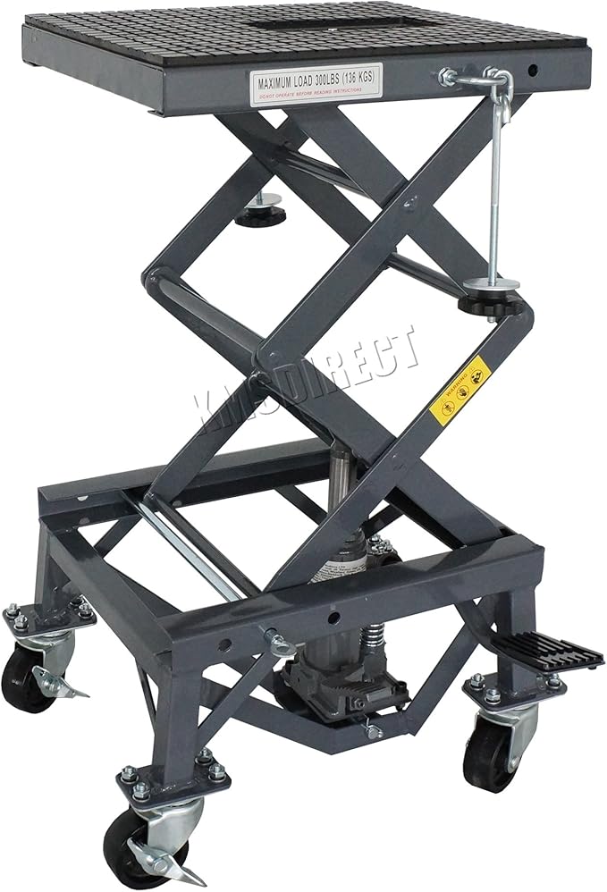 Amazon.fr FoxHunter Moto hydraulique Ciseau Lift avec roulettes 136 kg 136, 1 kilogram Max 870 Amazon.fr FoxHunter Moto hydraulique Ciseau Lift avec roulettes 136 kg 136, 1 kilogram Max 870