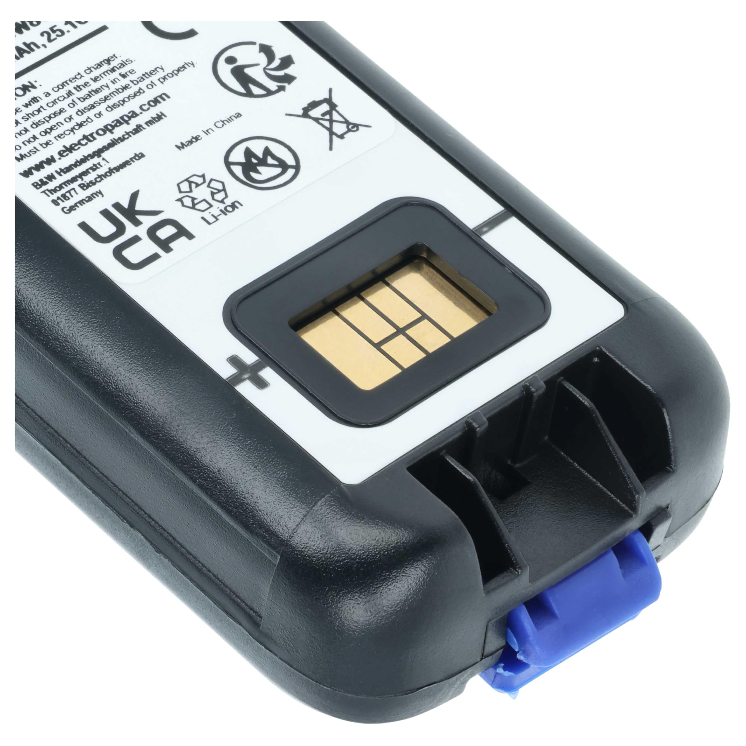 vhbw 2X Akku kompatibel mit Intermec EDA61K | CK3XA, CK3X, CK3RA Barcodescanner POS (6800 mAh, 3,7 V, Li-Ion)