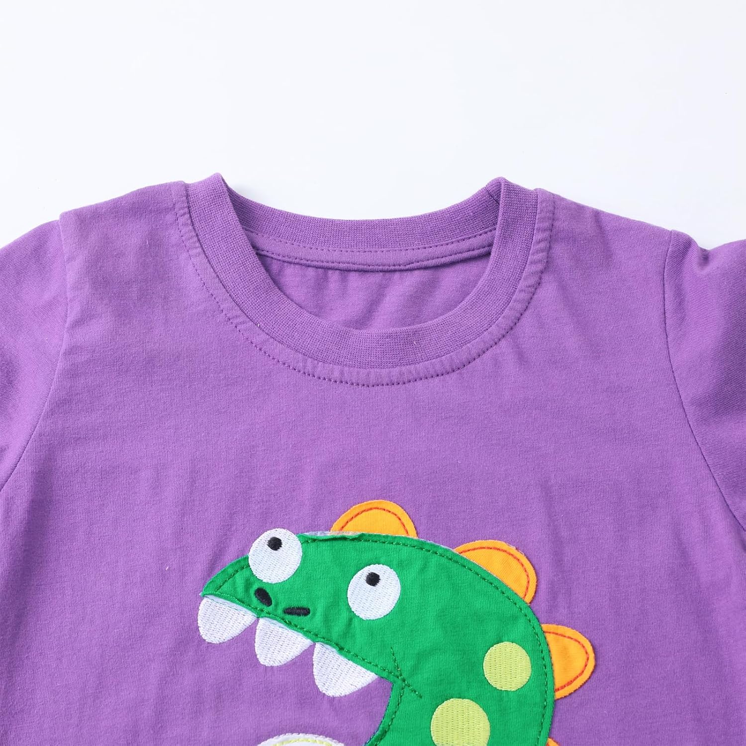 HILEELANG Toddler Boy Short Sleeve Tee Shirts Summer Cotton Casual Graphic Crewneck Tshirt Packs - Image 5