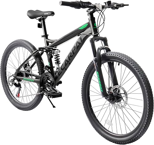 Miniatura 35 de 24/26/27.5 Inch Wheel Mountain Bike, 21 Speed MTB Bike with Full/Front Suspension, Steel Frame and Dual Disc Brakes, Adult Mens Outdoor Cycling