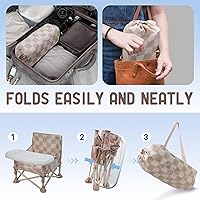 Vista 6 de Tiny Marvels Silla de bebé portátil 3 en 1, asiento elevador acogedor, silla de bebé con bandeja, plegable compacta, silla para niños pequeños