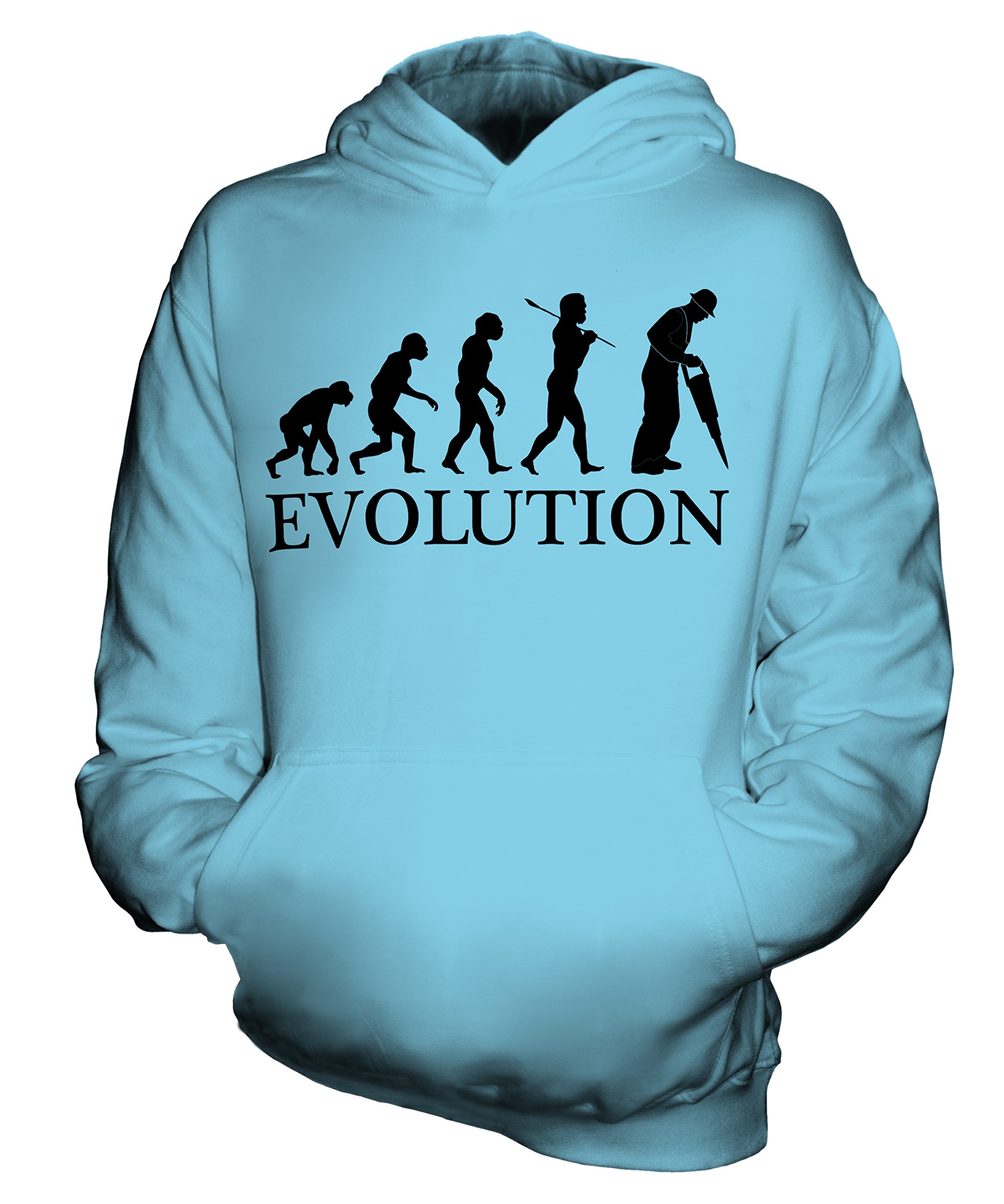 Candymix Bauberuf Bauarbeiter Evolution des Menschen Unisex Kinder Jungen/Mädchen Kapuzenpullover