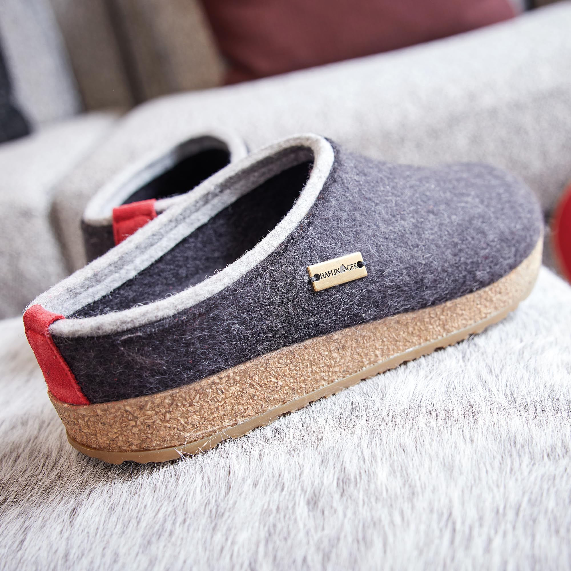 HAFLINGER Grizzly Kris Filzpantoffel Hausschuh Filzclog