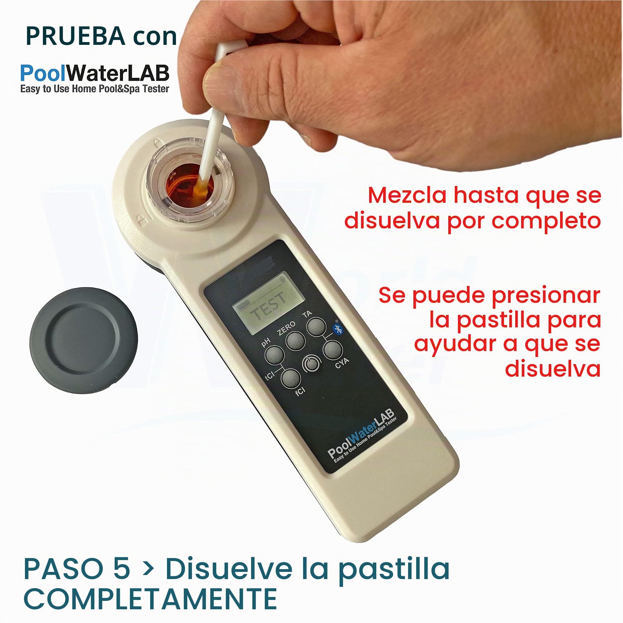 Electrónico Poolwassertester Poollab 9 en 1 Medidor Control de la Calidad Del Agua