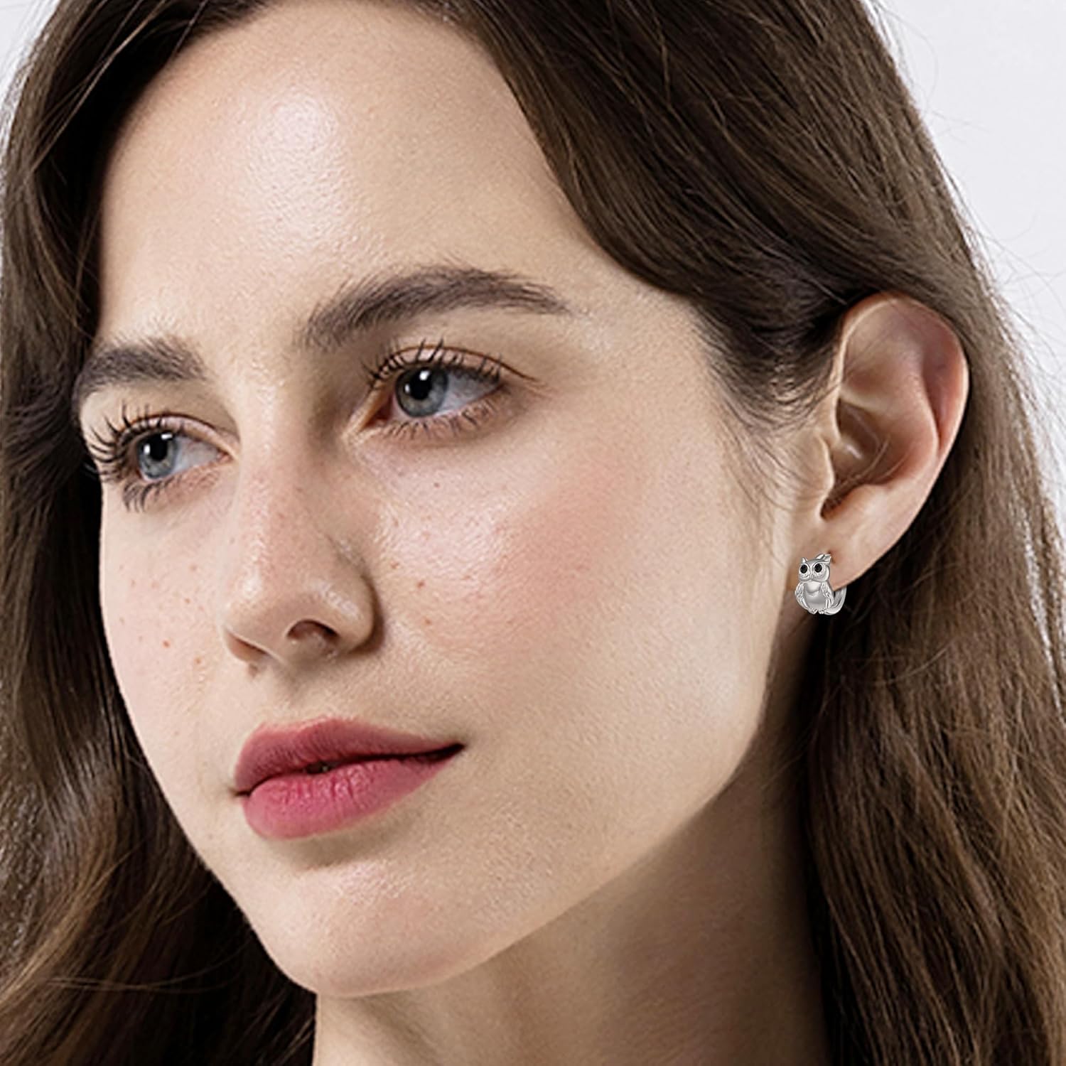 Cow/Cat/Fox/Pig/Axolotl/Elephant/Scorpion/Sloth/Chicken/Owl Hoop Earrings 925 Sterling Silver Hypoallergenic Animal Jewelry Gifts - Image 2