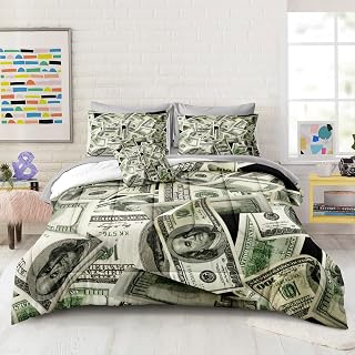 Merryword 8 Pieces Bed in a Bag Money Comforter Set