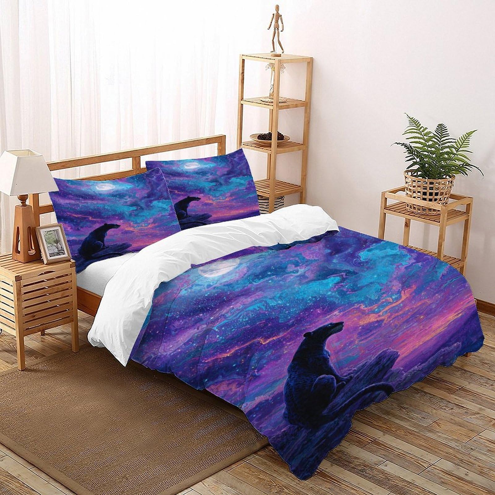 Housse de couette Aesthetic Feline Sky 200x200 contre la literie terne et austère