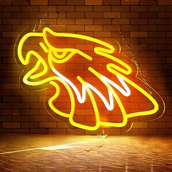 Eagle Basketball Neon Sign Light for Bedroom Wall Decor,Sports Led Neon Light,USB Powered Dimmable Neon Signs,Christmas Gift for Teen Boys Kids Eagle Basketball Fans Game Room Wall Decor Party Light 16.5*9.4 Inch