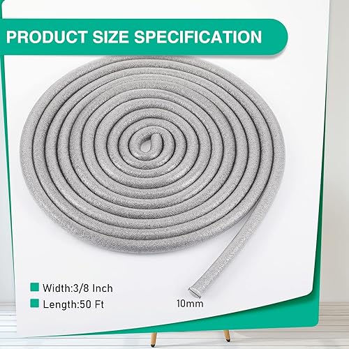 Miniatura 9 de Caulk Saver - Varilla de espuma para espacios y juntas, varilla de refuerzo de cuerda de relleno de hormigón, gris (58 pulgadas x 40 pies)