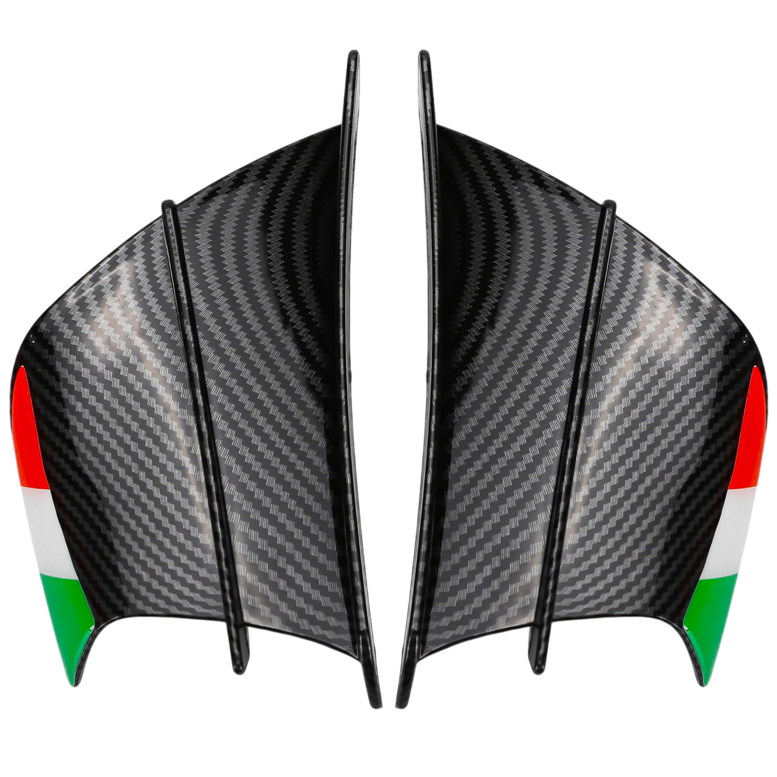 Kit alette aerodinamiche di ricambio per moto Ducati 899 959 1198 1198S 1199 1299 Panigale V4 V4S V4R V2 Supersport S (colore: nero brillante carbonio)