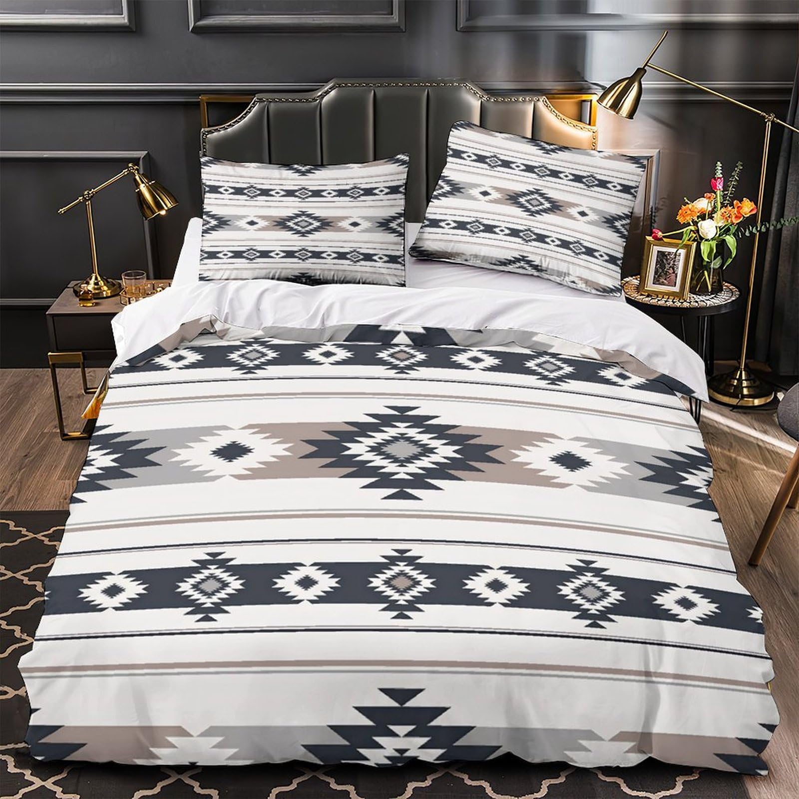 Housse de couette motifs tribaux pour transformer une chambre d'ado en espace moderne et cosy