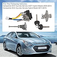 Vista 2 de Juego de cilindros de bloqueo completo Barril de arranque de encendido compatible con Hyundai Sonata 2009-2014 Hyundai Sonata 2011-2015 Hybrid