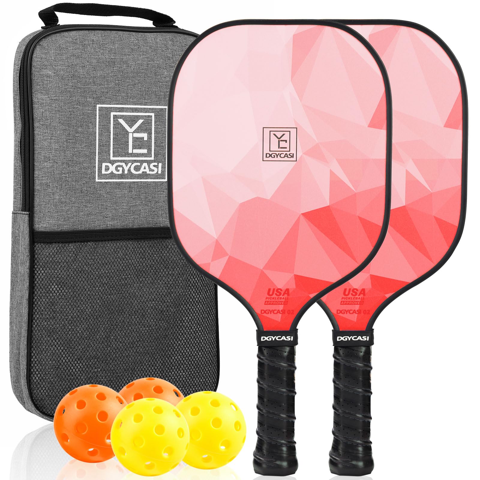 YC DGYCASI Pickleball Paddles Set of 2 USAPA Approved Pickleball Set 2026