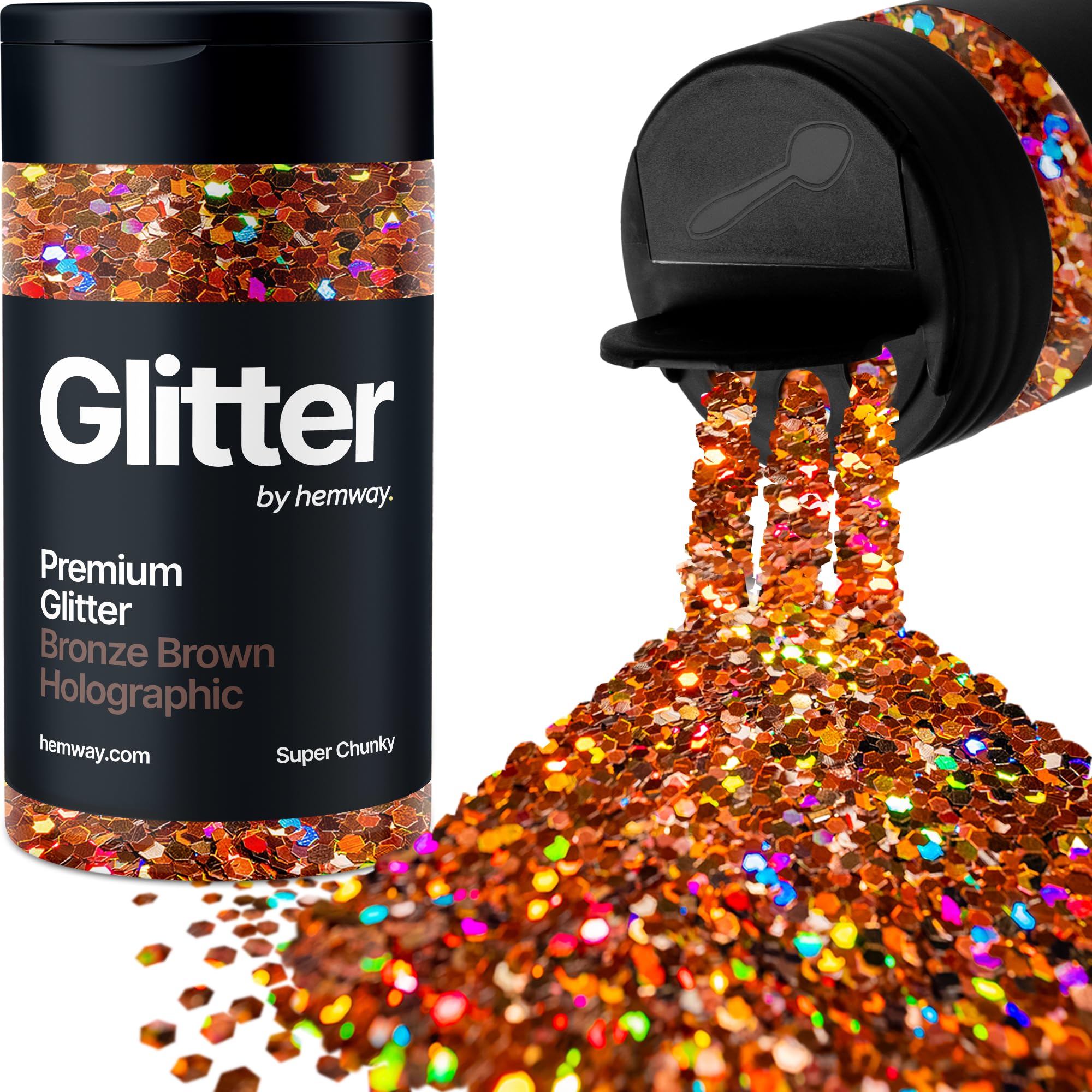 Champagne Gold Glitter Shaker, 130g Ultrafine Glitter, Crafts 1/128" Metallic Flake Champagne Gold Sequins, Resin & Epoxy Crafts, Decorating, Halloween, Christmas Nail, Face, Hemway — view 55