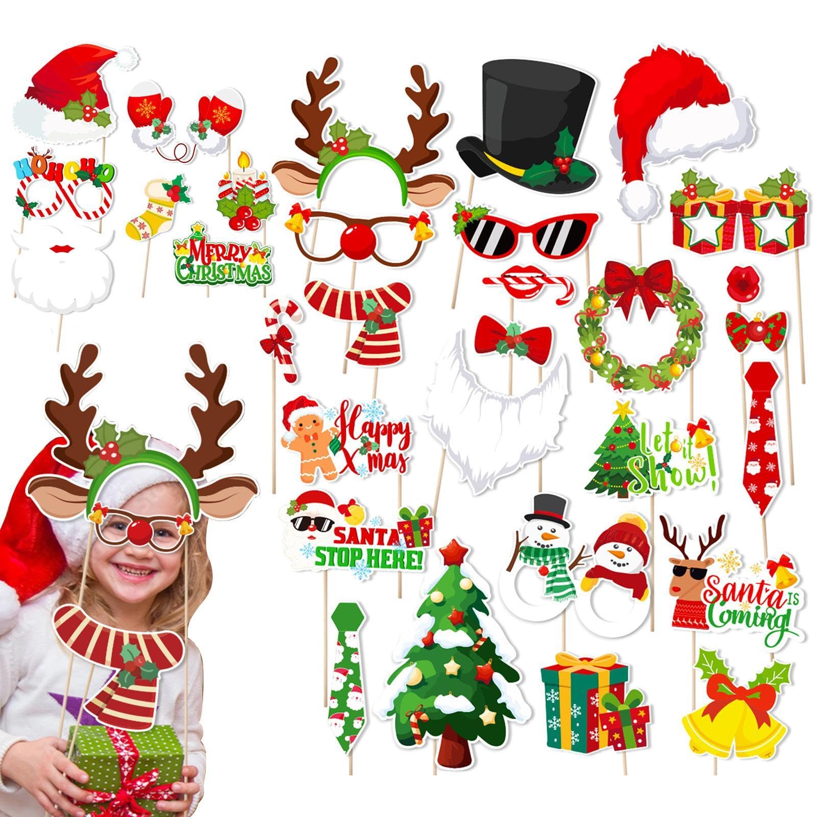 クリスマスパーティー2019 サイン入り写真 Amazon.co.jp: 面白い写真小道具、ホリデーポーズサインキット