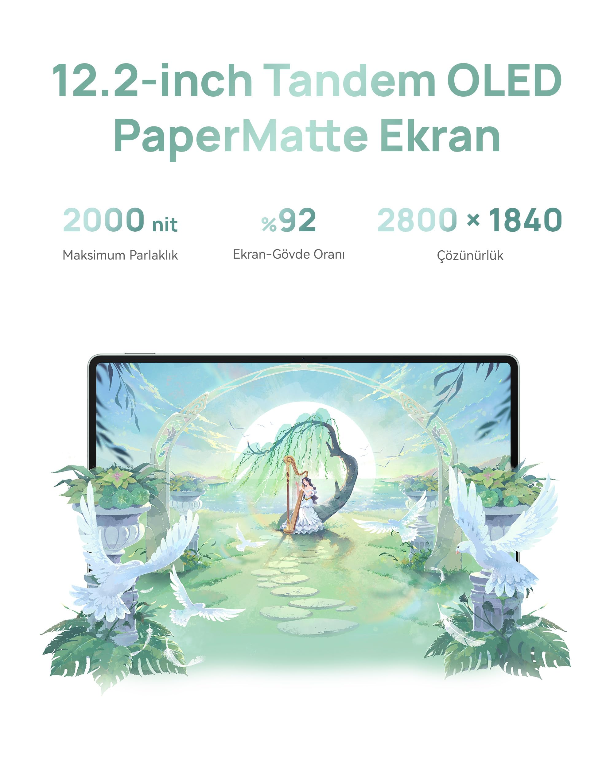 HUAWEI MatePad Pro 12.2 inç 2025 – Tandem OLED PaperMatte Ekranlı