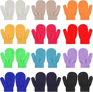 QKURT Baby,Clothing,Baby Boys 0-24m,Accessories,Gloves & Mittens QKURT Toddler Mittens Baby Stretchy Mittens Children's Magic Gloves Kids Winter Gloves Warm Knitted Soft Baby Mittens for Boys and Girls 1 2 3 4 Years Old, 12 Pairs