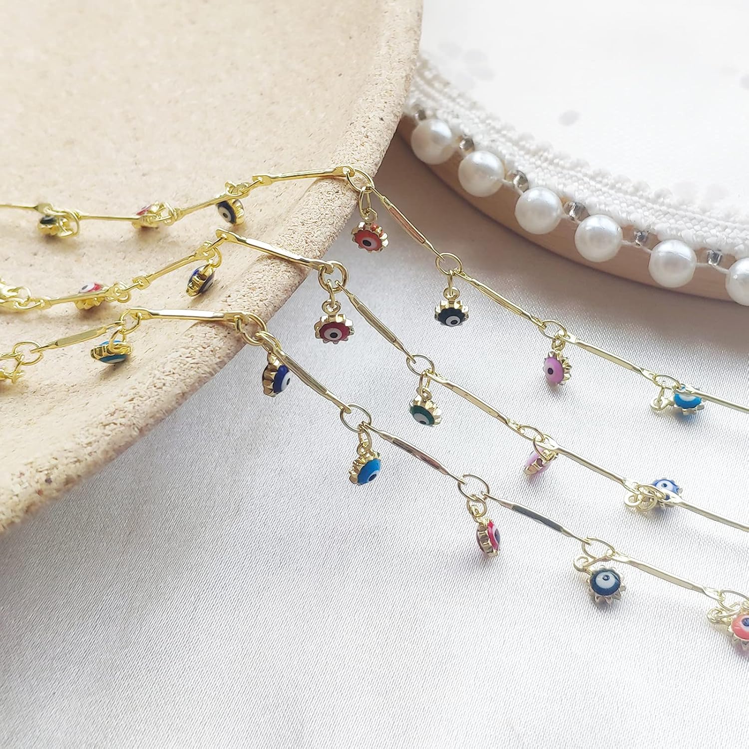 YANCHUN Evil Eye Necklace Blue Evil Eye Choker Ojo Hamsa Pendant Necklace Lucky Turkish Protection Jewelry Gift for Women Birthday Gifts - Image 5