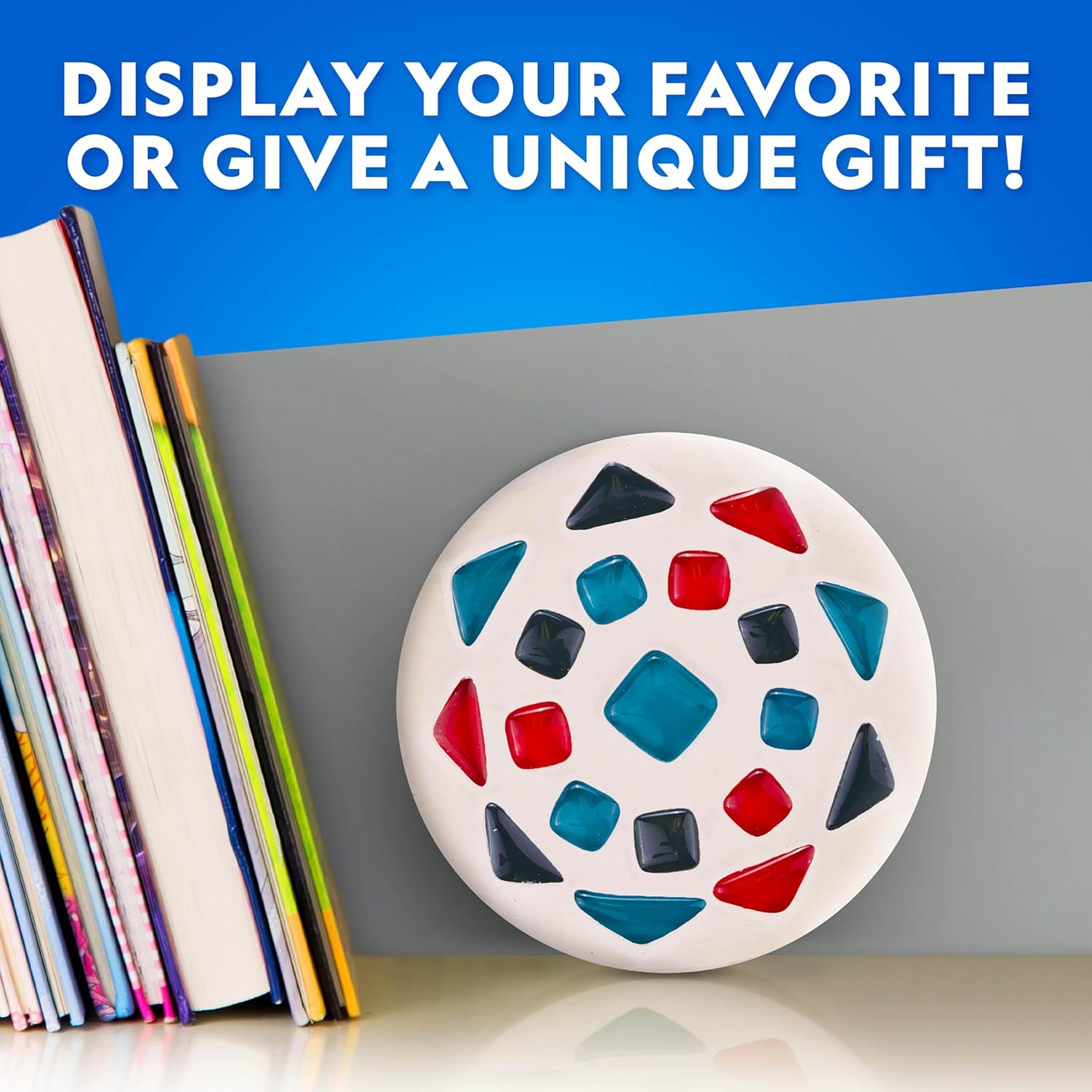 National Geographic Mosaic Arts and Crafts Kit for Kids - Mosaic Kit for Creating 3 Glass Tile Mosaic Art Projects, Includes Glass Tiles, Templates, Plaster & More, Art Supplies, Mosaic Kits for Kids - Image 4