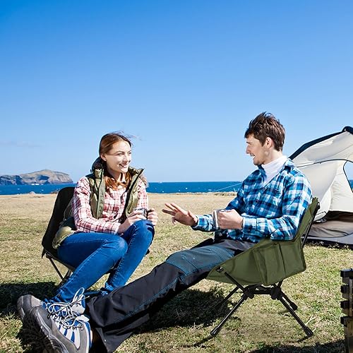 Miniatura 2 de TOBTOS Silla de camping ultraligera, silla plegable portátil, silla de camping compacta con bolsa de transporte para campamento al aire libre,