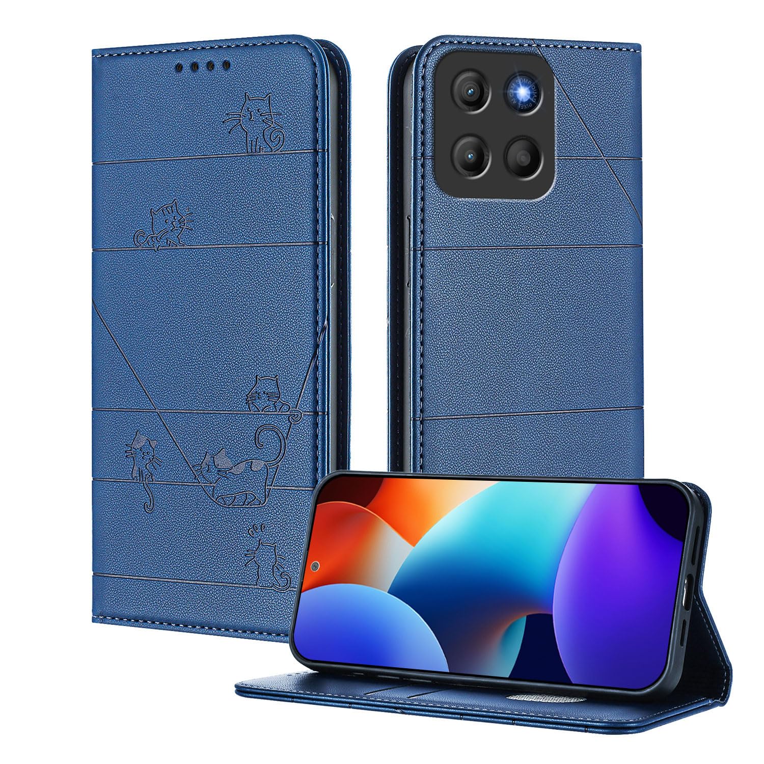 XINYEXIN Cover per Motorola Moto G15, Custodia Portafoglio