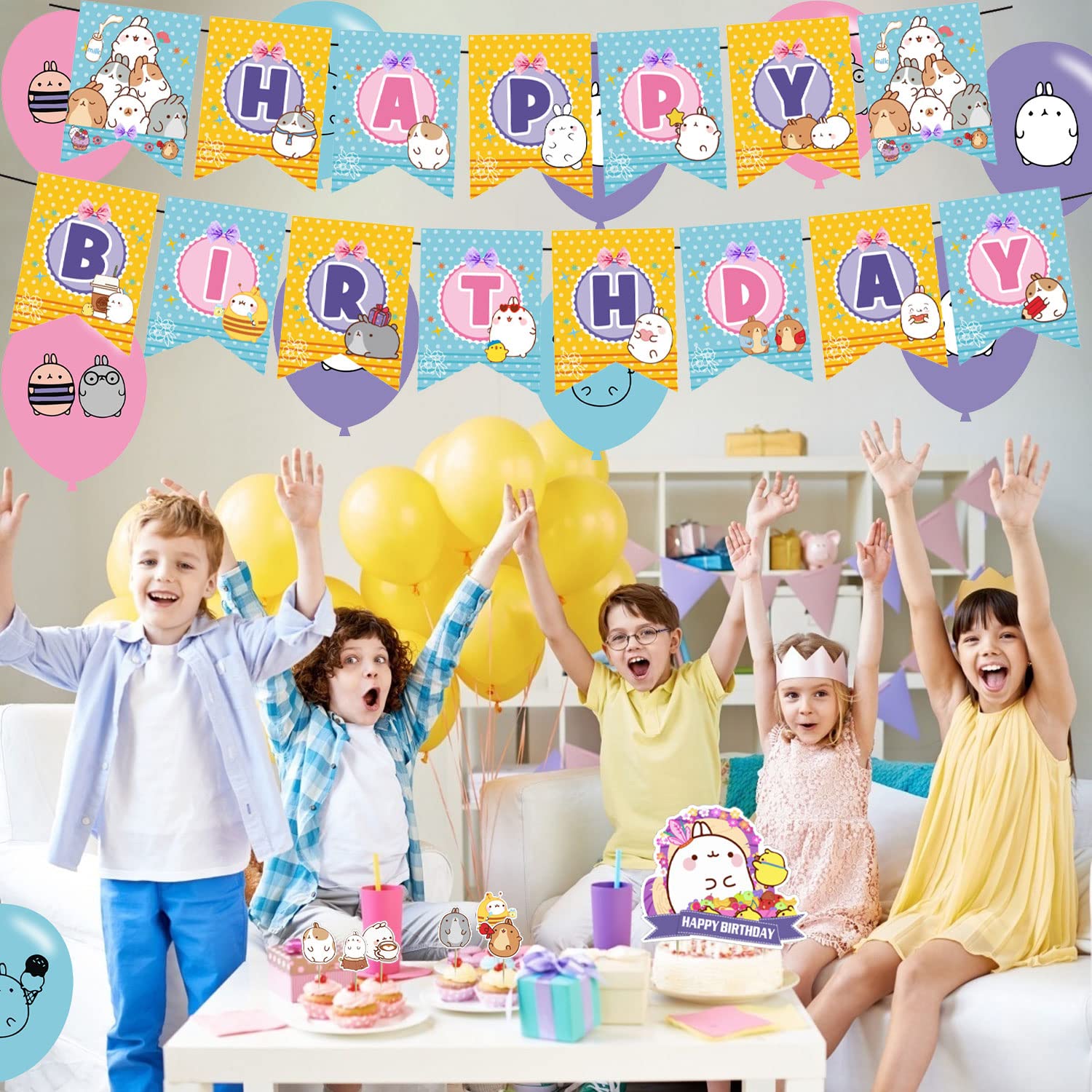 あさちゃん様✶⋆ 確認専用ページ ハーフバースデーガーランド Amazon | モランウサギテーマ 誕生日パーティーデコレーション
