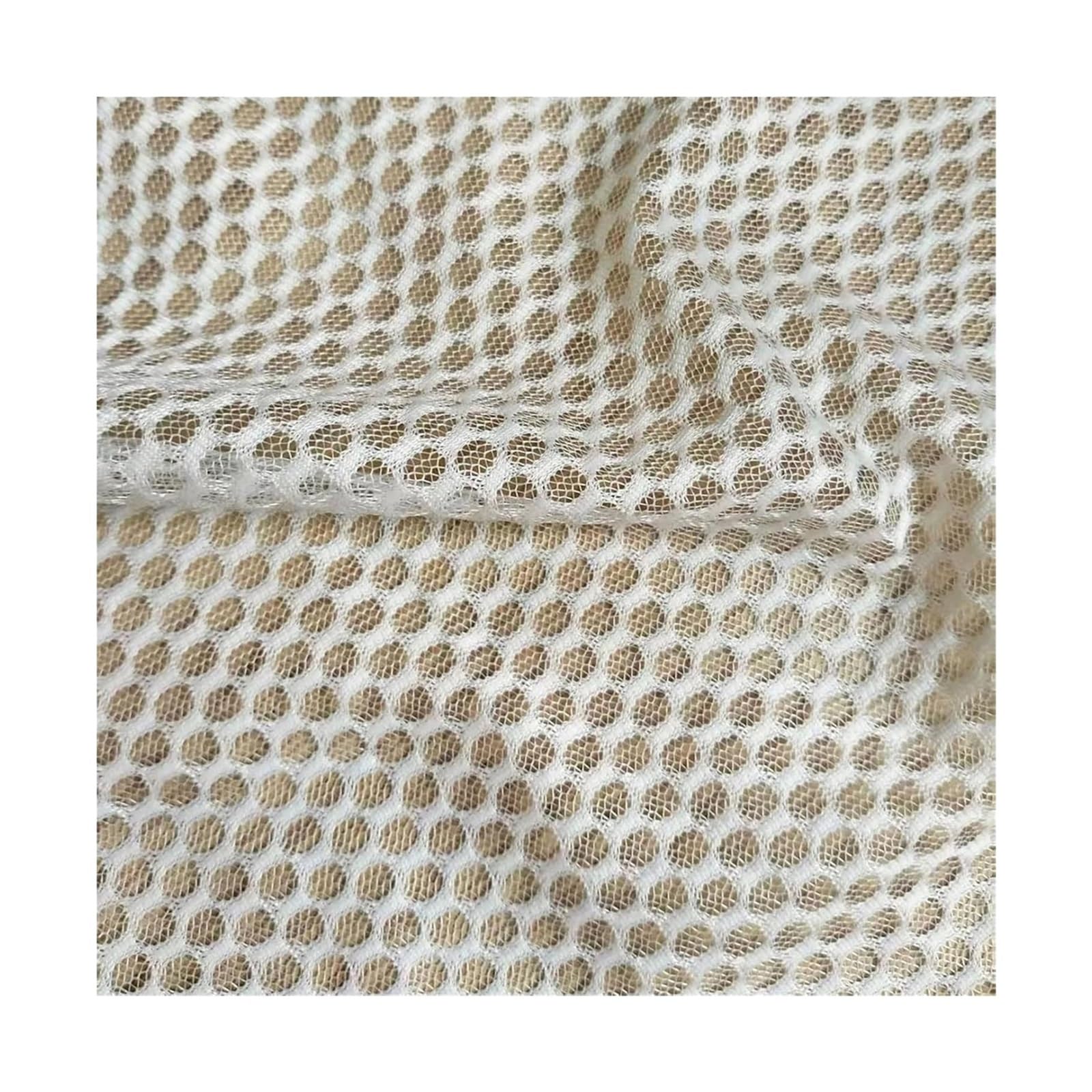 Tejido de malla para costura, Tela de malla fina secado rápido poliéster, blanco negro, 90x150 cm for coser(White)