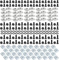 Vista 10 de Kit de 240 tornillos de tuercas en T M5 para extrusión de aluminio de la serie 2020, kit de tuercas de tornillo de ranura de 0.236 in, 120 tornillos