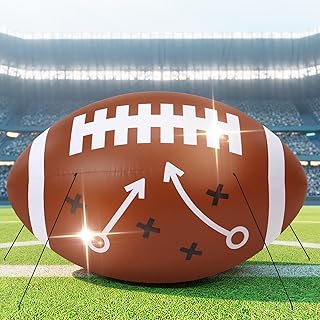 6ft Giant Jumbo Inflatable Football Decoration Blow up Football with Built-in LED Light for