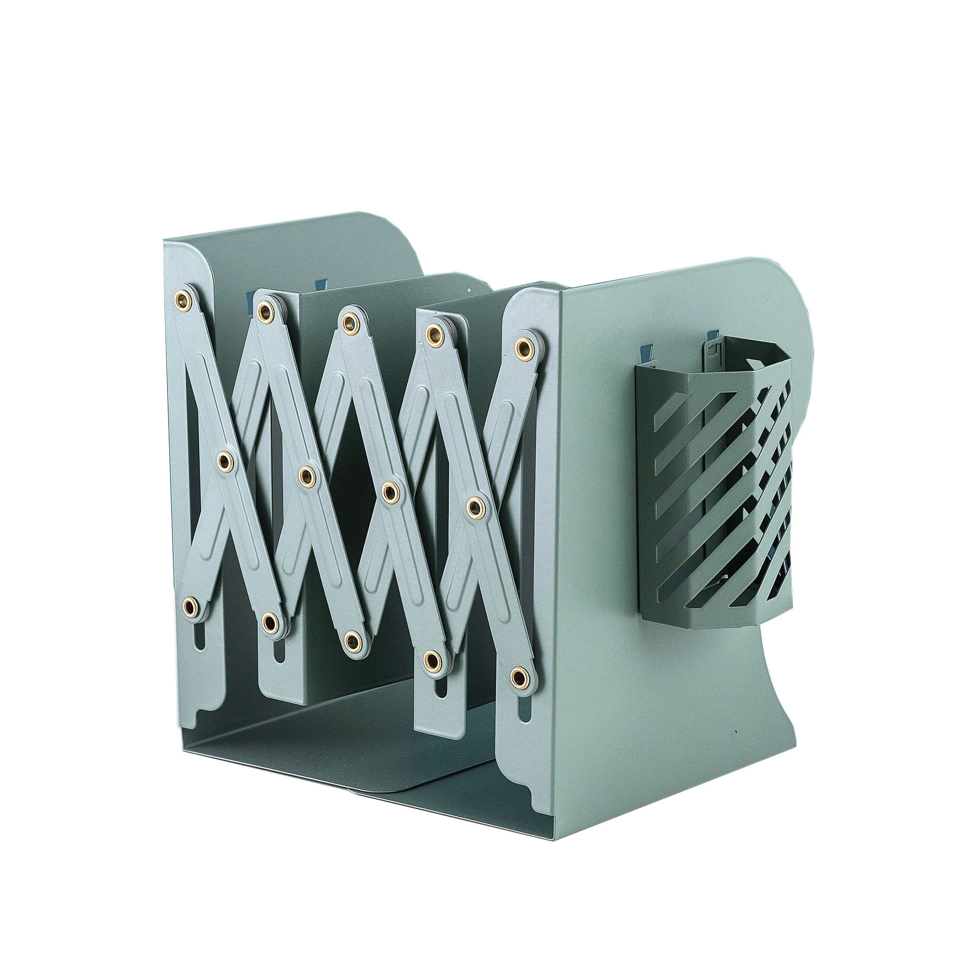 Metal Iron Book Ends Adjustable Bookends Nonskid Book Ends for Heavy Book Holder Heavy Duty Bookends Bookcase Desktop Book Organizer Binder Holde (