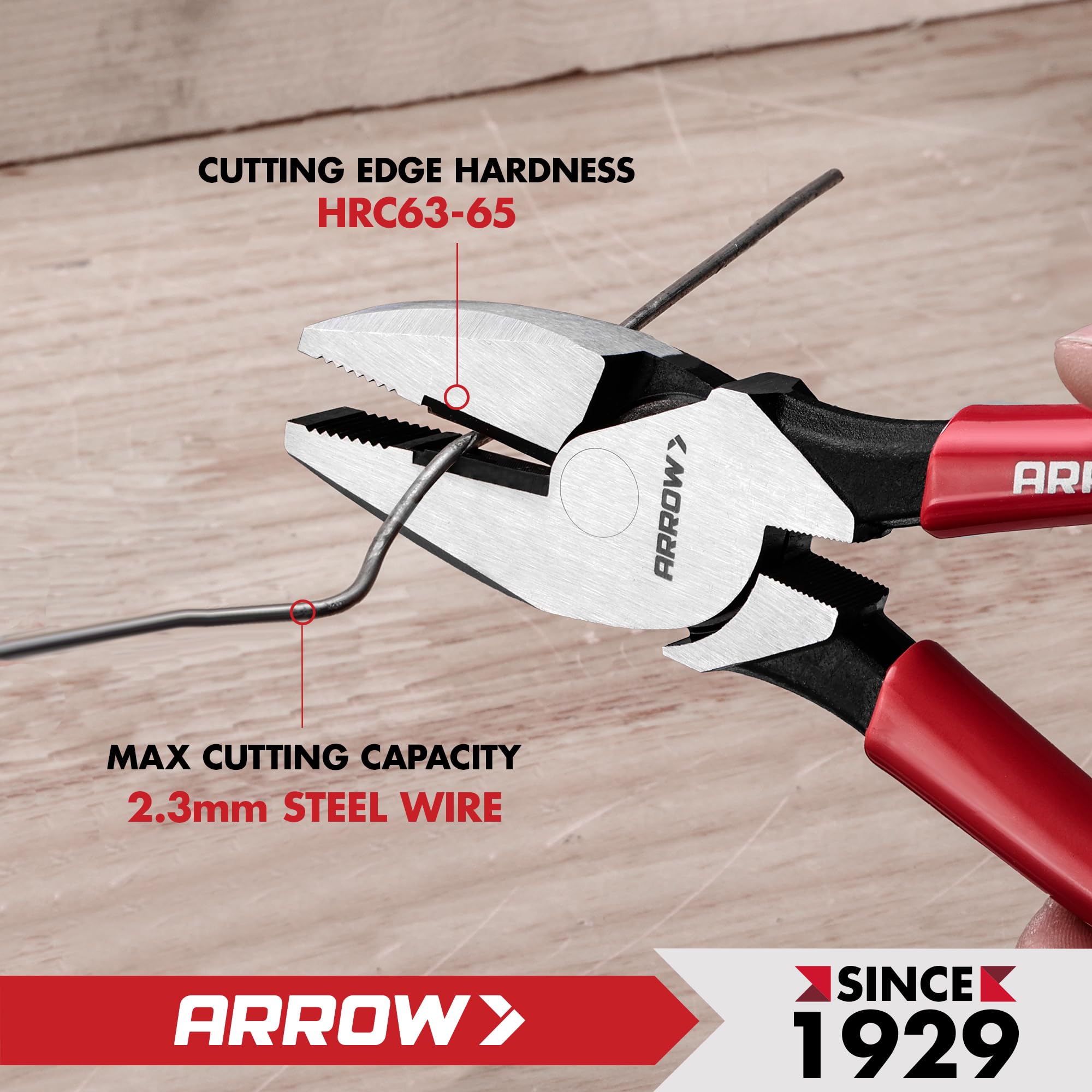Arrow Lineman Pliers - High Leverage Side Cutters -7