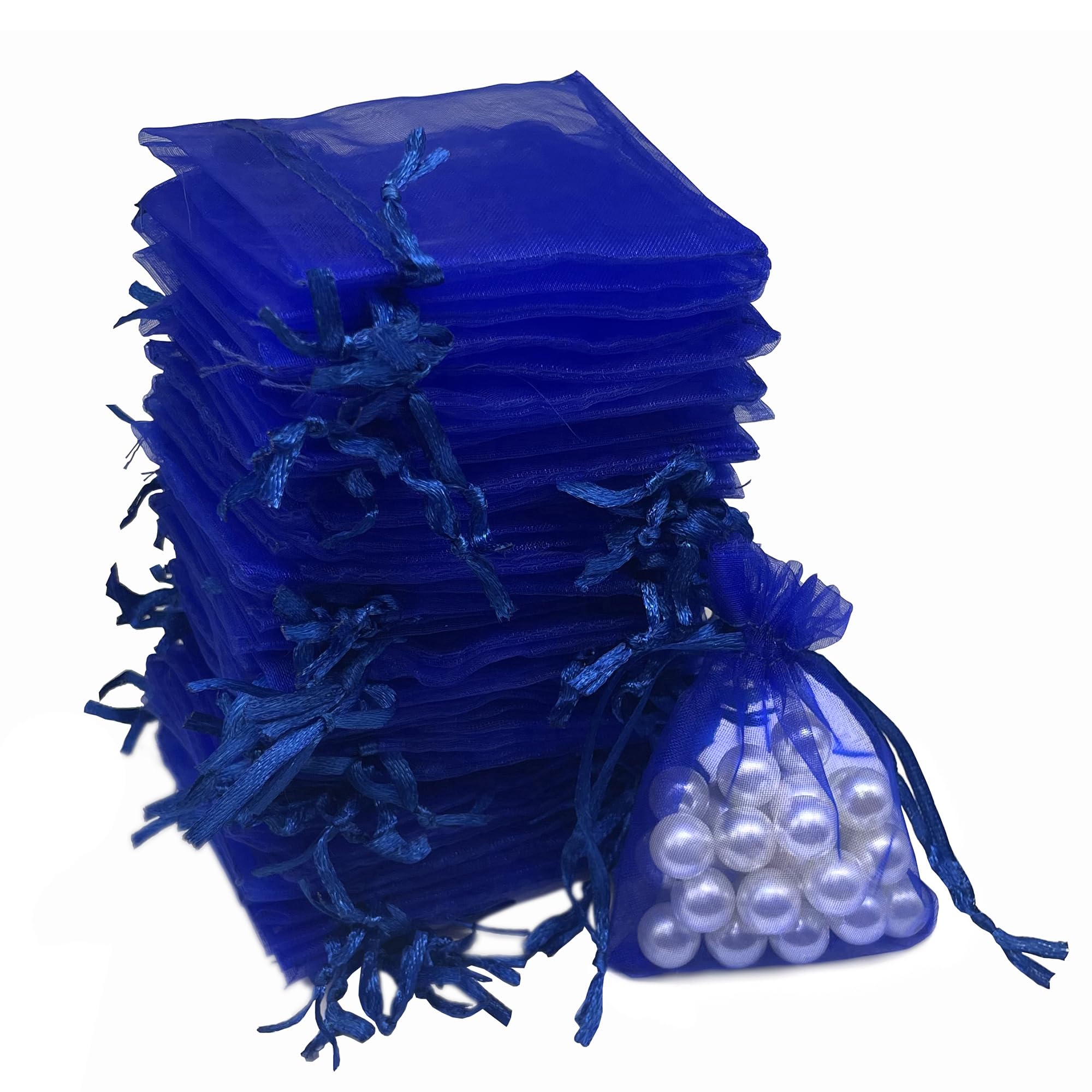 Organza Bags 2.8"x3.6", 100Pcs Small Mesh Drawstring Gift Bags